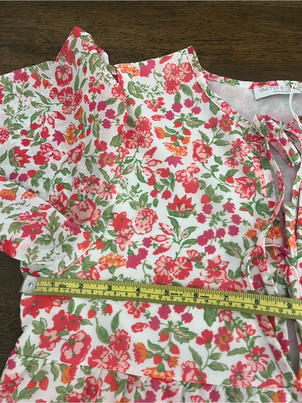 Smith and Quinn Florence Dress Field Flowers Mini Dress pink green Medium NWT - Picture 7 of 10